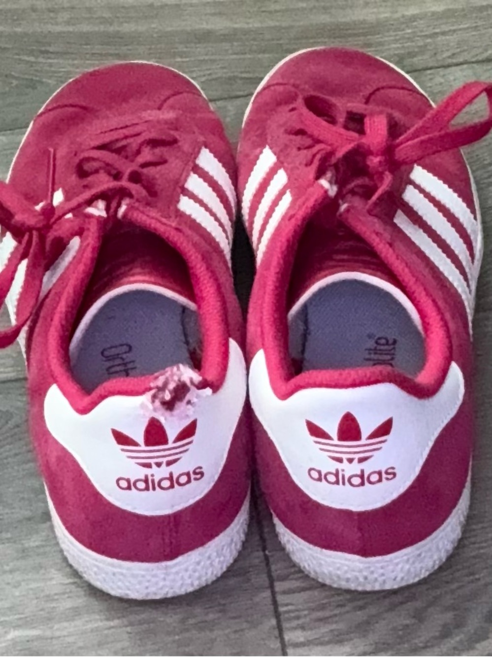 Adidas Gazelle Hot Pink Suede Sneakers Men 6 Women 8 - Picture 3 of 5